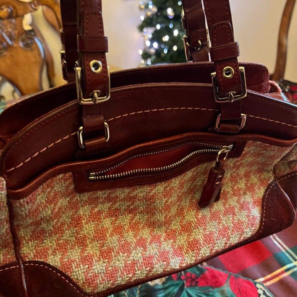 COACH Vintage Houndstooth Satchel - GOOD CONDITION, RARE AND STILL SO BEAUTIFUL! - Picture 2 of 6